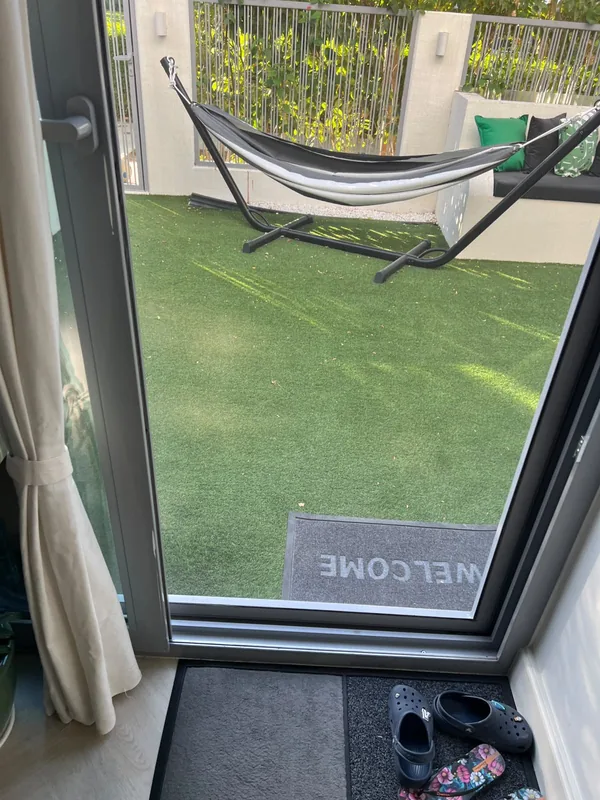 Folding glass doors serviced in a Dubai property