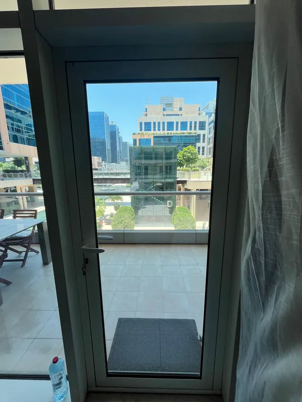 Folding glass doors serviced in a Dubai property