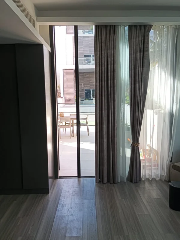 Sliding patio door running smoothly after service in a Dubai villa