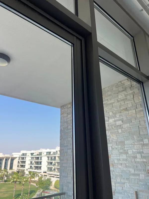 Folding glass doors serviced in a Dubai property