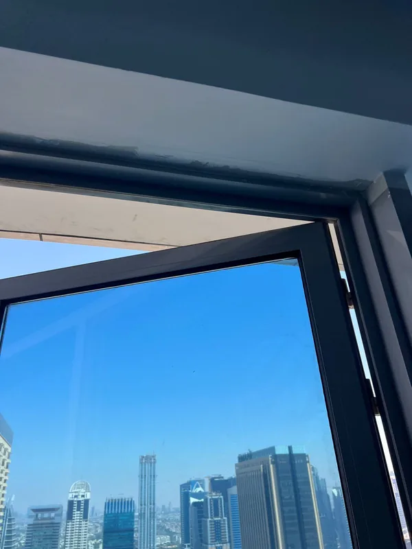Sliding patio door running smoothly after service in a Dubai villa