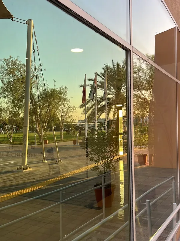 Serviced villa window with an insect screen in Dubai