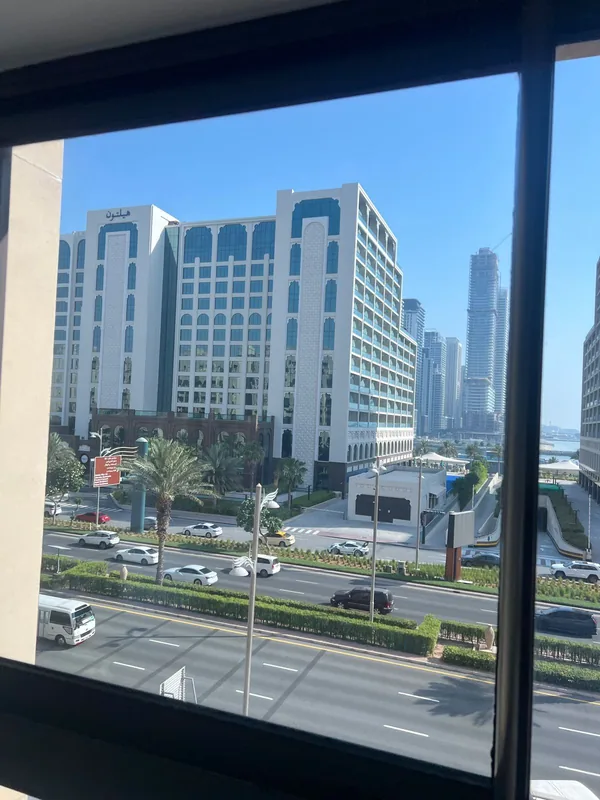 Window with replaced seals in a Dubai high-rise apartment